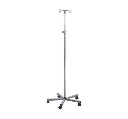 Asta portaflebo con rotelle - MK-IS02 - Zhangjiagang Medi Medical Equipment - 4 ganci / telescopica / in acciaio inossidabile
