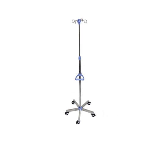 Asta portaflebo con rotelle - MK-IS03 - Zhangjiagang Medi Medical Equipment - 4 ganci / telescopica / per carichi eccezionali