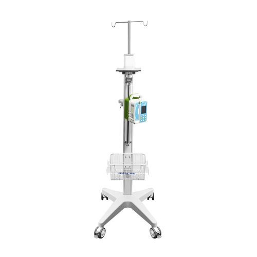 Asta portaflebo con rotelle - MK-IS06 - Zhangjiagang Medi Medical Equipment - 2 ganci / telescopica / con supporto per pompa di perfusione