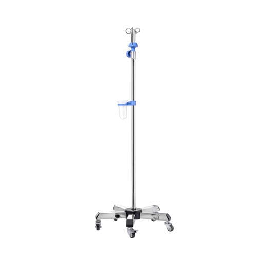 Asta portaflebo 4 ganci - MK-IS09 - Zhangjiagang Medi Medical Equipment - con rotelle / telescopica / in acciaio inossidabile