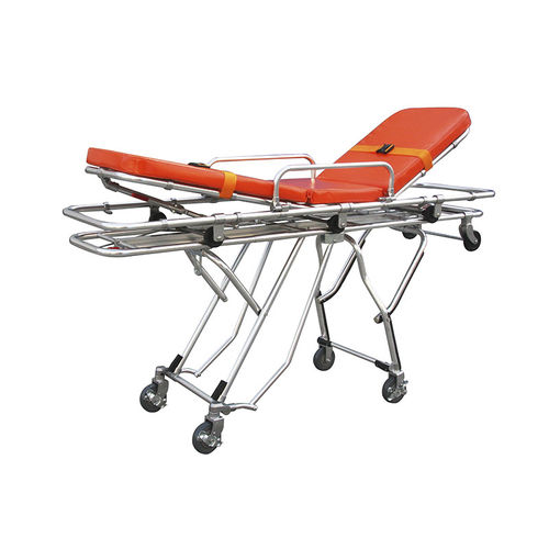 Barella con carrello per ambulanze - YA-AS03 - Zhangjiagang Medi Medical Equipment - manuale / autocaricante / pieghevole