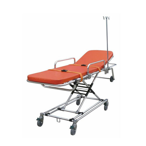 Barella con carrello per ambulanze - YA-AS04 - Zhangjiagang Medi Medical Equipment - manuale / pieghevole / ad altezza regolabile