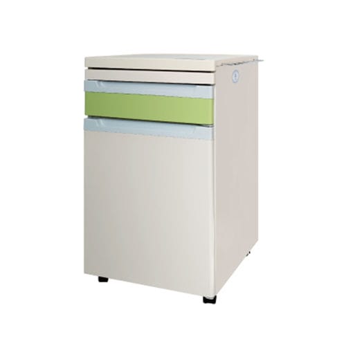 Comodino con rotelle - YA-B03 - Zhangjiagang Medi Medical Equipment - con armadietto / con cassetti