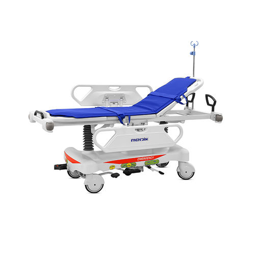 Barella con carrello passamalati - YA-PS04 - Zhangjiagang Medi Medical Equipment - manuale / ad altezza regolabile / a 2 sezioni