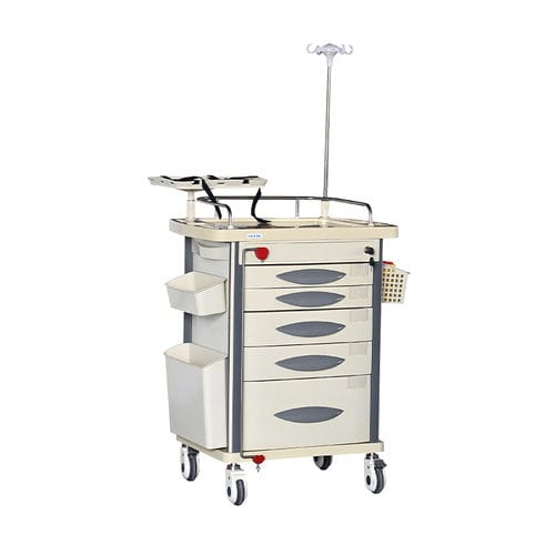 Carrello medico - MK-P03 - Zhangjiagang Medi Medical Equipment - di emergenza / per farmaci / per defibrillatore
