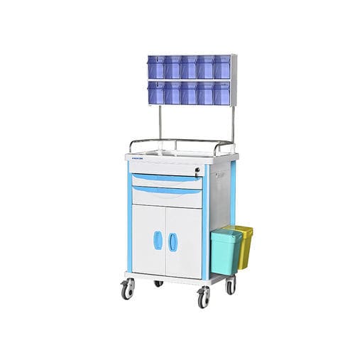 Carrello medico - MK-P09 - Zhangjiagang Medi Medical Equipment - per anestesia / portamedicinali / in acciaio inossidabile