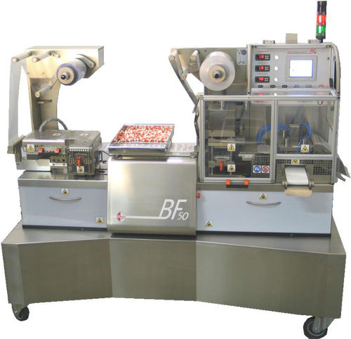 Macchina per imballaggi automatica - BF 50 ST - O.M.A.R. S.r.l. Pharmaceutical Blister Solution - pneumatica / compatta / con rotelle