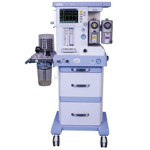 Sistema per anestesia su carrello - EFLO 6 - BPL Medical Technologies - con monitoraggio respiratorio / con ventilatore / con sistema di evacuazione dei gas anestetici