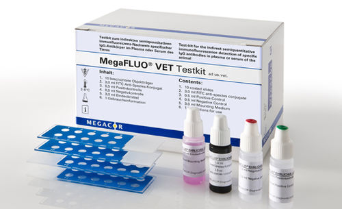 Kit di test per malattie infettive - MegaFLUO®  - MEGACOR Diagnostik - per bovini / d'IgG / di Babesia