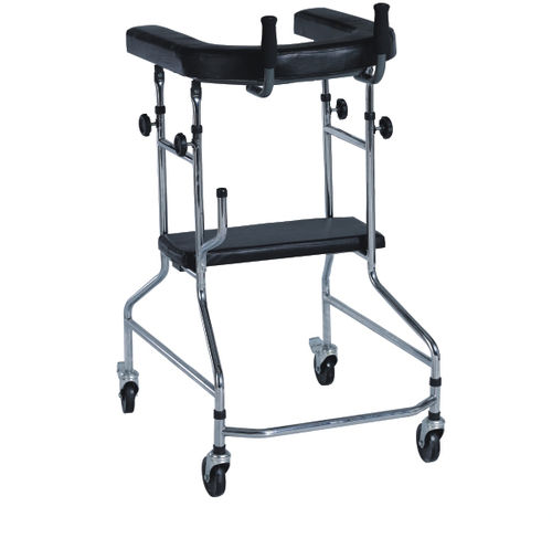 Deambulatore rollator a 4 ruote - DP-SC4075B - Guangdong Dongpin Beauty & Medical Technology - telaio in acciaio / con sedile / pieghevole