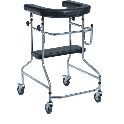 Deambulatore rollator a 4 ruote - DP-SC4075A - Guangdong Dongpin Beauty & Medical Technology - telaio in acciaio / con sedile / pieghevole