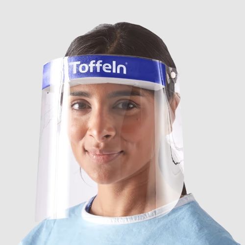 Schermo facciale senza lattice - Premium - Toffeln - a pieno facciale / unisex / scatola da 100 pezzi