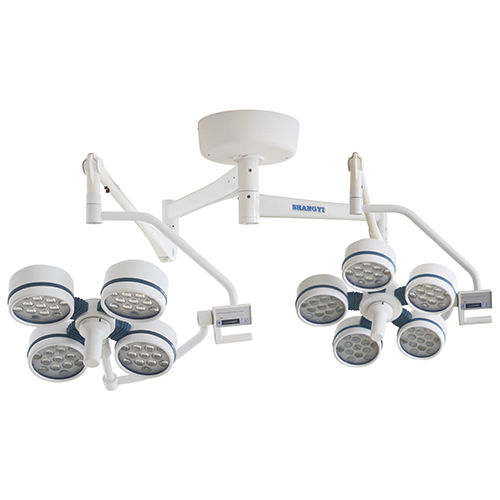 Lampada scialitica a soffitto - YD02-LED4+5 - Shanghai Huifeng Medical Instrument - LED / alogena / 2 bracci