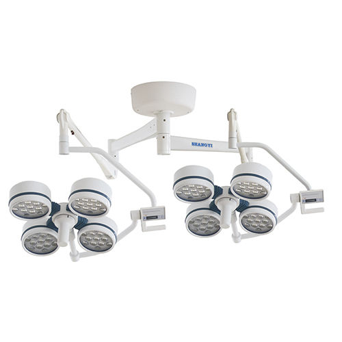 Lampada scialitica a soffitto - YD02-LED4+4 - Shanghai Huifeng Medical Instrument - LED / alogena / 2 bracci
