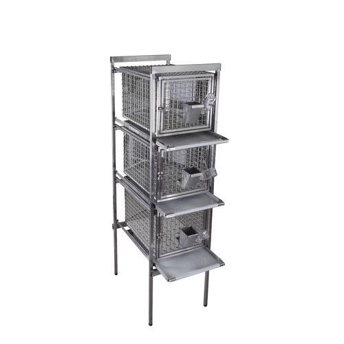 Gabbia veterinaria per conigli - CL-1231 1х3 - Vetbot - modulare / in acciaio inossidabile
