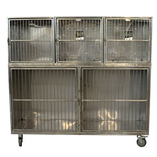 Gabbia veterinaria per cani - №80376.1  - Vetbot - modulare / 5 scomparti / in acciaio inossidabile