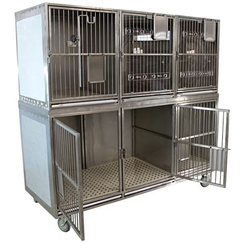 Gabbia veterinaria per cani - №80530  - Vetbot - modulare / 6 scomparti / in acciaio inossidabile