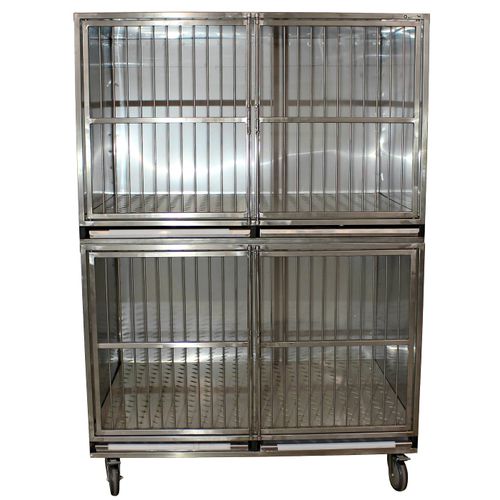 Gabbia veterinaria per cani - 80525 - Vetbot - modulare / 2 scomparti / con rotelle