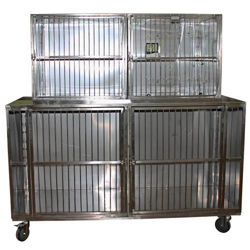 Gabbia veterinaria modulare - 80520 - Vetbot - 4 scomparti / in acciaio inossidabile