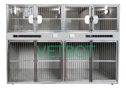 Gabbia veterinaria modulare - №80595  - Vetbot - in polipropilene / con ruota di esercizio