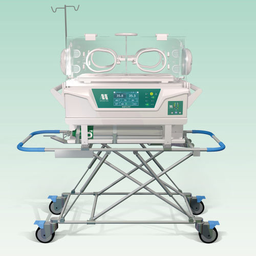 Incubatrice neonatale con rotelle - BabyLife® BLF-2001T - MEDICOR Elektronika - elettrica / con 4 finestre operative