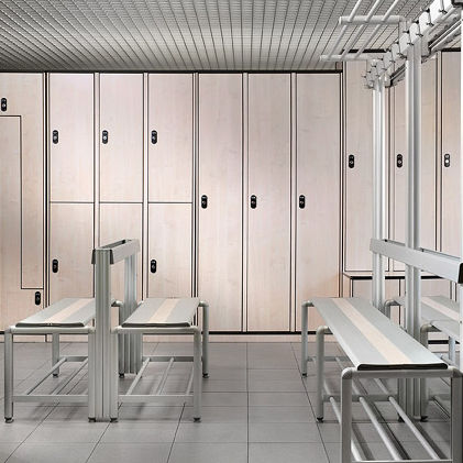 Panca per sala d'attesa - "LIGHT" SERIES - Patentverwag Italia Srl - per spogliatoio di ospedale / modulare / multiposto