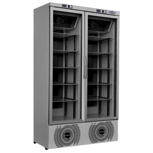 Frigorifero da laboratorio - M-COMBI 680 VP+VP IoTty - unifrigor - ad armadio / 2 porte / con porta in vetro