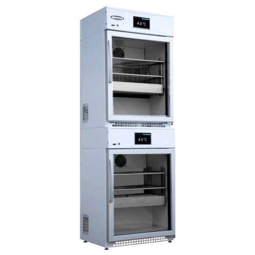 Frigorifero da laboratorio - M-COMBI 280 VP+VP IoTty  - unifrigor - ad armadio / 2 porte / con porta in vetro