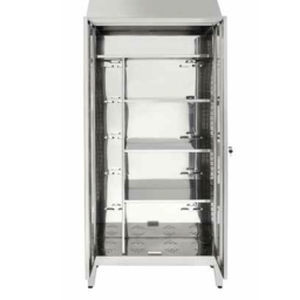 Armadio con ripiano - PS/02 - CIROLDI SPA - con sportello / in acciaio inossidabile / 2 porte