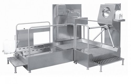 Stazione di pulizia per l'industria medica - YIBTECH YSH TEF160L - Yiber Elektronik - per stivali / con passaggio per uomo
