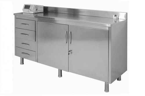 Armadio per sala operatoria - YIBTECH AML 01 - Yiber Elektronik - con cassetti / in acciaio inossidabile / 2 porte