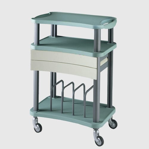 Carrello con ripiano - 55.020.00 - Meccanottica Mazza - 2 cassetti / mobile