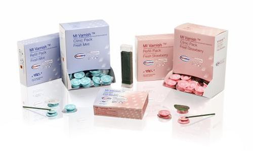Materiale odontoiatrico di fluoruro - MI - GC Orthodontics - verniciato / per ricostruzione dentale