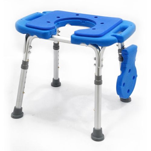 Sedia da doccia con apertura igienica - HS7048B-BL - Forever Young Enterprise - ad altezza regolabile