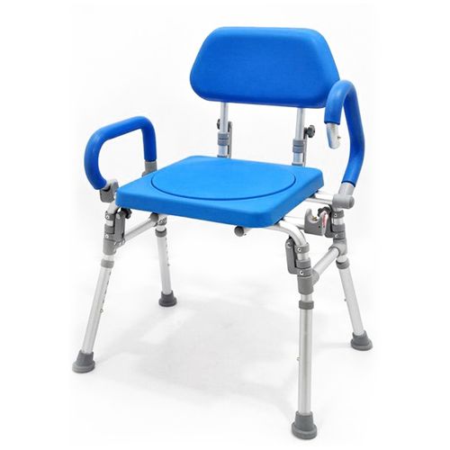 Sedia da doccia con braccioli - HS5180A-BL - Forever Young Enterprise - con schienale / girevole