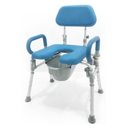 Sedia da doccia con braccioli - HS5142-BL - Forever Young Enterprise - con apertura igienica / con secchio / con schienale