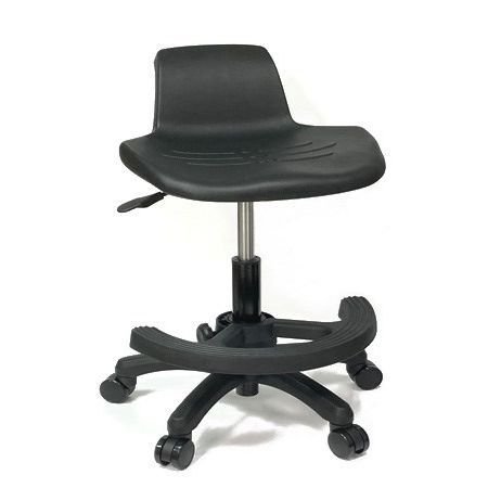 Sedia da laboratorio - SL1-P - Sunjoy Enterprises - con rotelle / senza schienale / a forma di sella