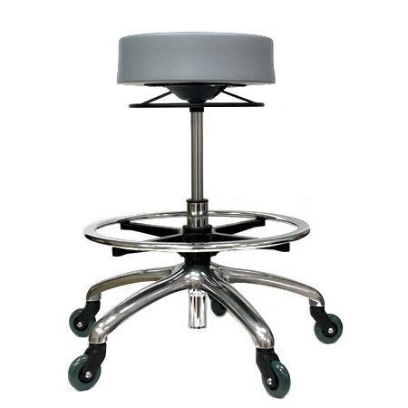 Sgabello da laboratorio - STL1-A - Sunjoy Enterprises - ad altezza regolabile / con rotelle / nero
