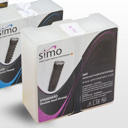 Impianto dentale cilindrico - Standard DOUBLE-LEAD THREAD - AMT srl - in titanio / interno