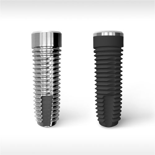 Impianto dentale cilindrico - PLUS - Normo thread - AMT srl - in titanio / interno