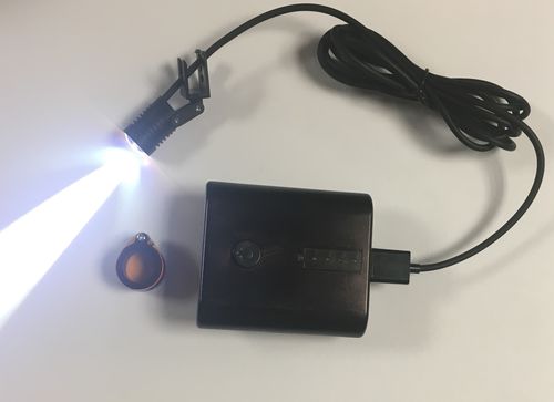 Lampada frontale chirurgica - Eclipse Loupes and Products - LED / con batteria ricaricabile / per lenti binoculari