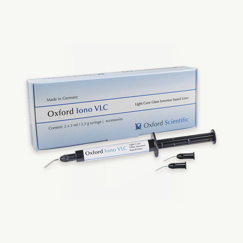 Materiale odontoiatrico di fluoruro - IONO VLC - First Scientific Dental Materials GmbH - in composito / per ricostruzione dentale