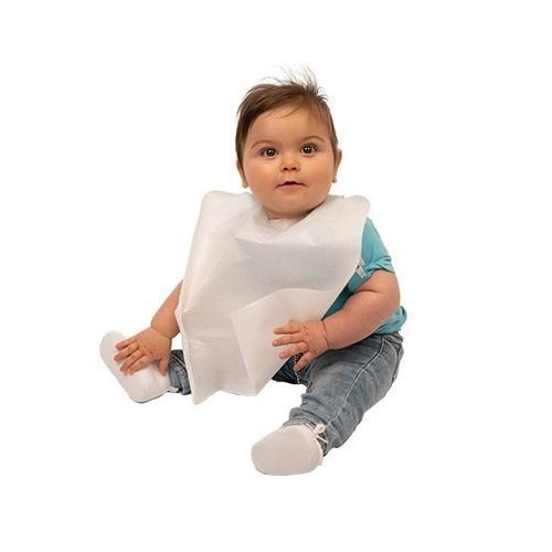 Bavaglio medico monouso - 20.909S - Kolmi - per bambino / bianco