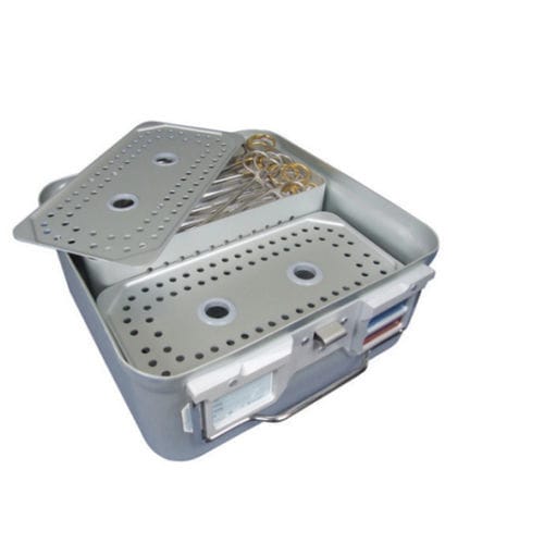 Cestello di sterilizzazione per strumenti - 13-1119 - Thempson - in alluminio / con griglia