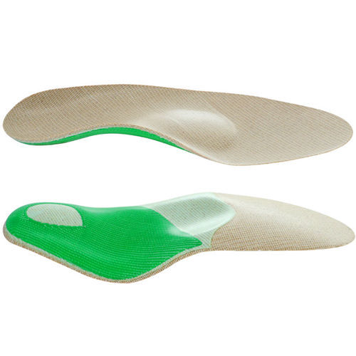 Soletta ortopedica con cuscinetti per tallone - GREEN - Capron Podologie - con supporto per arco longitudinale