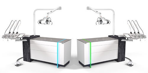 Riunito podologico - PIXEL - Capron Podologie - con illuminazione / con rotelle