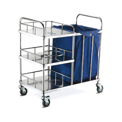 Carrello per trattamenti - KJW-SS101 - Guangdong Kareway Medical Technology - di pulizia / 3 vassoi / con portabombola di ossigeno