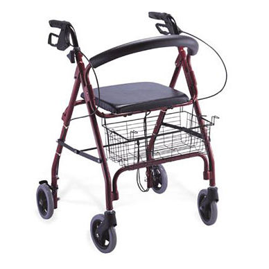 Deambulatore rollator a 4 ruote - KJW-502L - Guangdong Kareway Medical Technology - con cestello / con sedile / ad altezza regolabile
