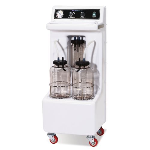 Aspiratore chirurgico elettrico - Hansung Medical - per piccola chirurgia / per drenaggio chirurgico e sbrigliamento / con rotelle