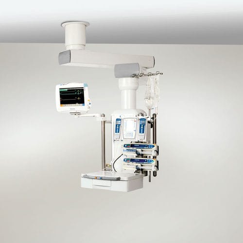 Braccio di distribuzione a soffitto - HU6-S2 - Hutz Medical - per terapia intensiva / articolato